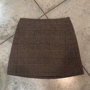 Banana Republic Brown & Black Plaid Mini Skirt